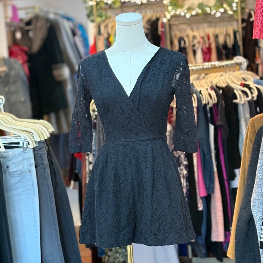 Guess by Marciano black lace romper